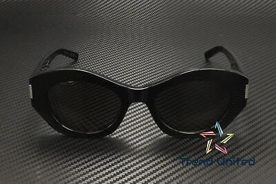 Pre-owned Saint Laurent Sl 639 001 Cat Eye Acetate Black 52 Mm Women's Sunglasses