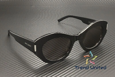 Pre-owned Saint Laurent Sl 639 001 Cat Eye Acetate Black 52 Mm Women's Sunglasses