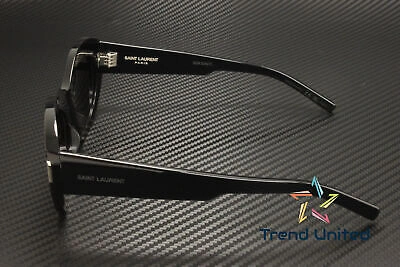 Pre-owned Saint Laurent Sl 639 001 Cat Eye Acetate Black 52 Mm Women's Sunglasses