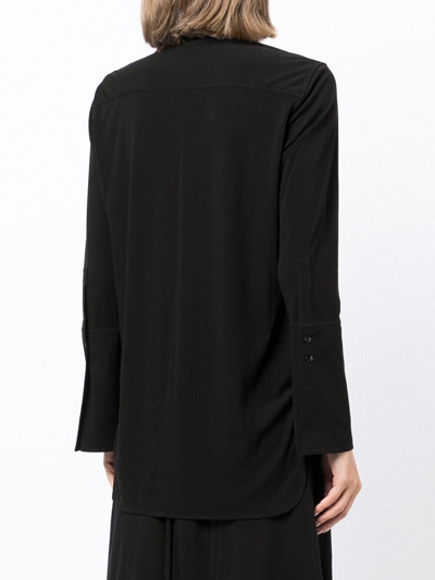 Pre-owned Yohji Yamamoto Y's By  Women's Long Sleeve Zip-up Top, Black, Xs (us 1)
