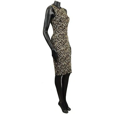 Pre-owned Givenchy 2160$ Sleeveless Dress In Baby's Breath Pattern Jacquard Knit In Black