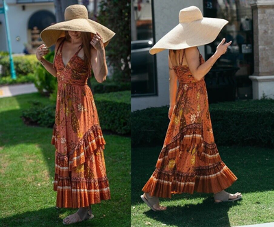 Pre-owned Ulla Johnson Meera Floral Maxi Dress Cardinal Size 0, 6, 10 $650 In Orange