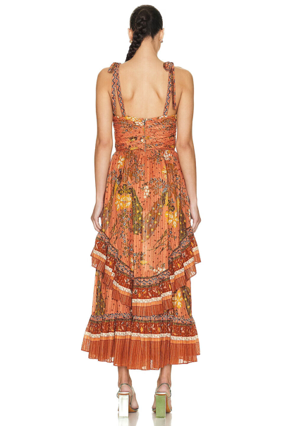 Pre-owned Ulla Johnson Meera Floral Maxi Dress Cardinal Size 0, 6, 10 $650 In Orange