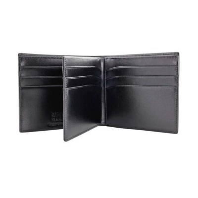 Pre-owned Montblanc Meisterstück Natural Leather 12cc Card Holder Wallet Purse For Men In Black