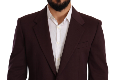 Pre-owned Dolce & Gabbana Blazer Jacket Purple Cotton Slim Fit It48 / Us38 / M Rrp $1400