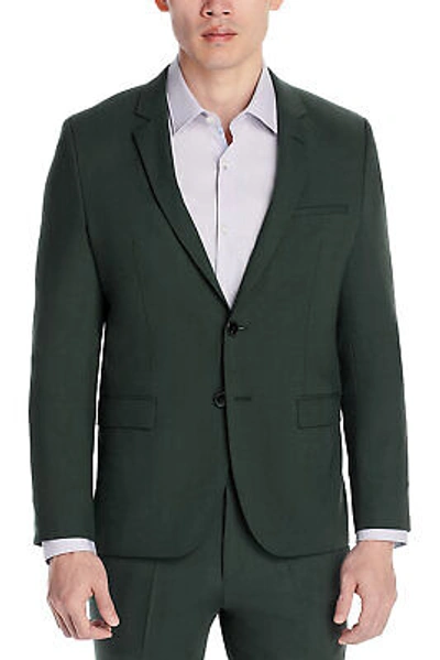 Pre-owned Hugo Boss Mens Modern Fit Karl/tom Super-flex Wool Blend Suit 42s Dark Green