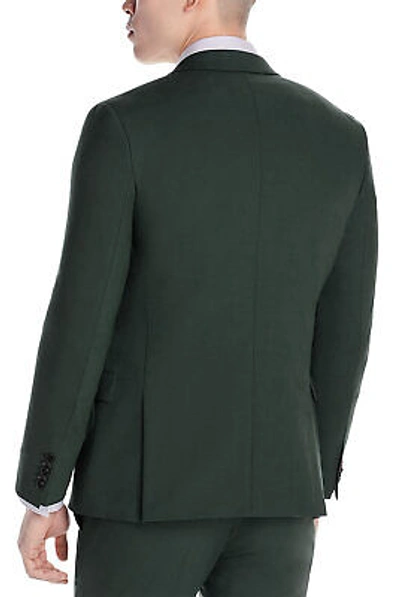 Pre-owned Hugo Boss Mens Modern Fit Karl/tom Super-flex Wool Blend Suit 42s Dark Green