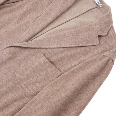 Pre-owned Boglioli Unstructured Unlined Tan Soft Knit Wool-cotton Sport Coat Xl (44r) In Brown
