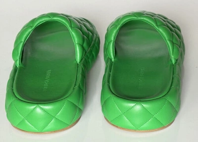 Pre-owned Bottega Veneta $1450  Green Quilted Leather Padded Sandals 8 Us 708885 It