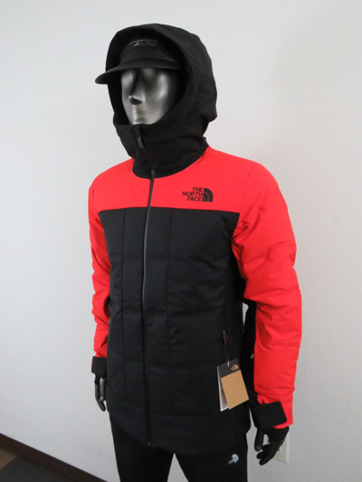 Pre-owned The North Face Mens Tnf  Bellion 700-down Insulated Hooded Ski Jacket Red / Black
