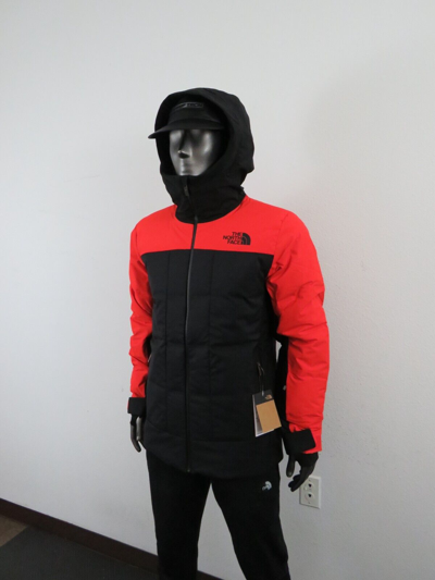 Pre-owned The North Face Mens Tnf  Bellion 700-down Insulated Hooded Ski Jacket Red / Black