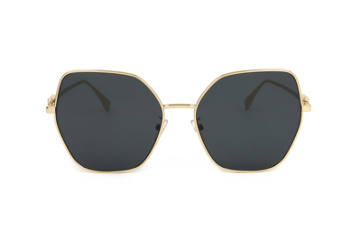 Shop Fendi Eyewear Butterfly Frame Sunglasses In Multi