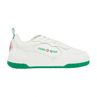 Shop Casablanca The Court Sneakers In White_green