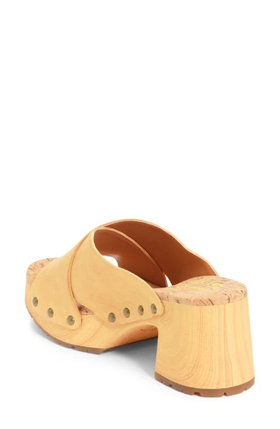 Shop Kork-ease ® Tatum Slide Sandal In Yellow Leather