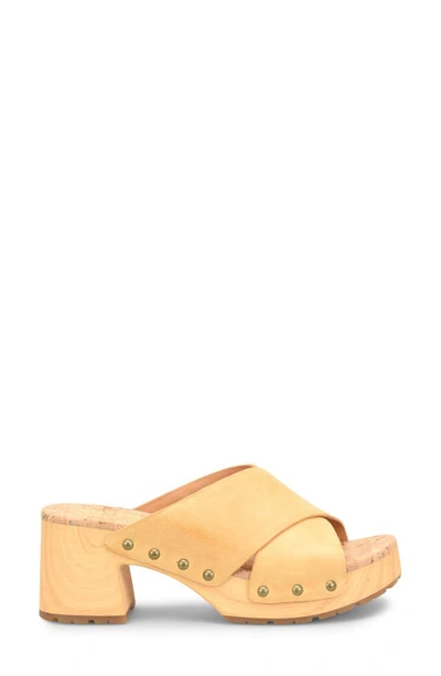 Kork-ease Tatum Slide Sandal In Yellow Leather