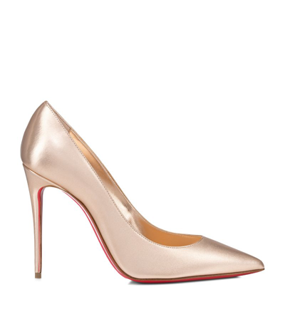 Shop Christian Louboutin Kate Leather Pumps 100 In Beige