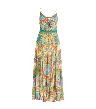 Shop Camilla Silk Printed Maxi Dress In Multi