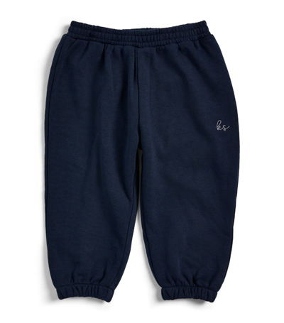 Shop Konges Sløjd Cotton-blend Lou Sweatpants (3 Months-4 Years) In Navy