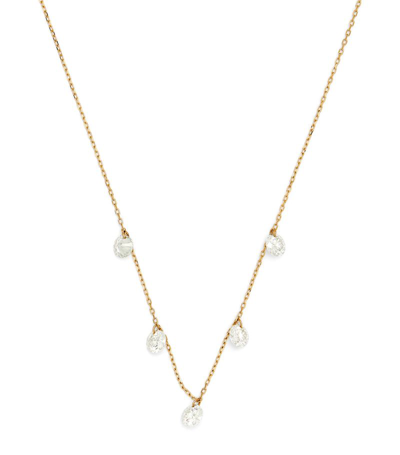 Shop Persée Yellow Gold And Diamond 5-stone Danaé Necklace