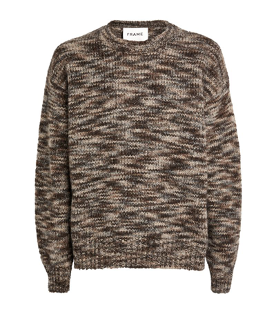 Shop Frame Textured-knit Sweater In Brown