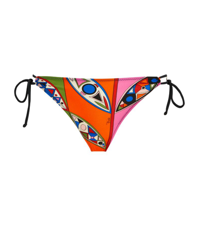 Shop Emilio Pucci Pucci Geometric Print Bikini Bottoms In Multi