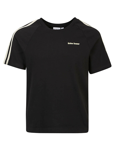 Shop Adidas Originals Logo Organic Cotton T-shirt In Black