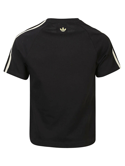 Shop Adidas Originals Logo Organic Cotton T-shirt In Black