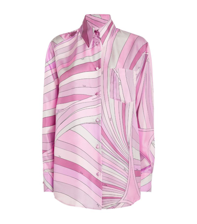 Shop Emilio Pucci Pucci Silk Printed Shirt In Pink