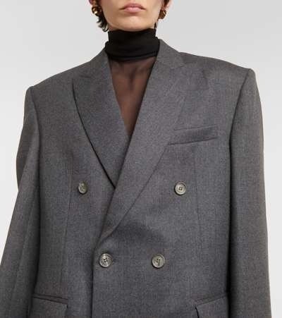 Wardrobe.nyc Double-breasted Wool Blazer In Grey