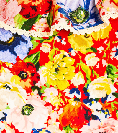 Shop Zimmermann Alight Ruffled Floral Swimsuit In Multicoloured
