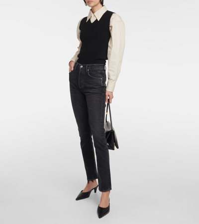 Citizen Of Humanity Jolene High Rise Vintage Slim Jean In Stormy In Blue