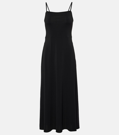 Shop Eres Mila Jersey Midi Dress In Black