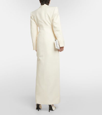 Shop Wardrobe.nyc Wardrobe. Nyc Double-breasted Wool Coat In White