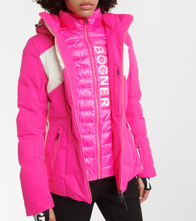 Shop Bogner Della Down Ski Jacket In Pink