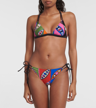 Pucci Girandole Bikini Top In Multicoloured