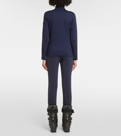 Shop Bogner Elvira Jersey Half-zip Sweater In Blue
