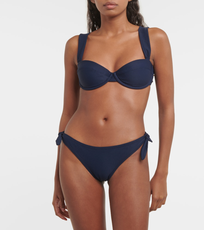 Shop Heidi Klein Menai Bay Bikini Top In Blue