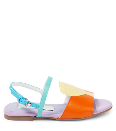 Shop Stella Mccartney Shell-appliqué Sandals In Multicoloured
