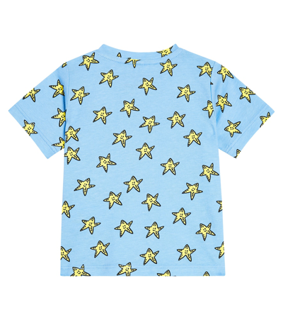 Shop Stella Mccartney Baby Printed Cotton Jersey T-shirt In Blue