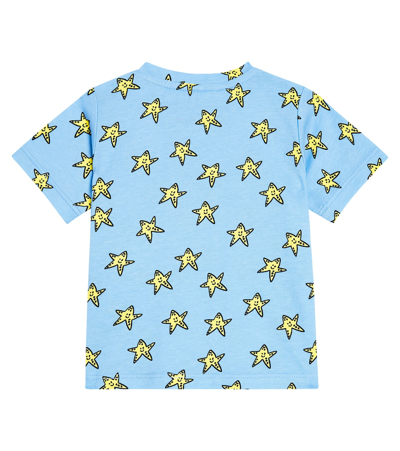 Stella Mccartney Baby Printed Cotton Jersey T-shirt In Blue