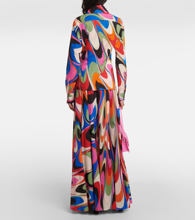 Pucci Printed Long-sleeve Shirt In Multi