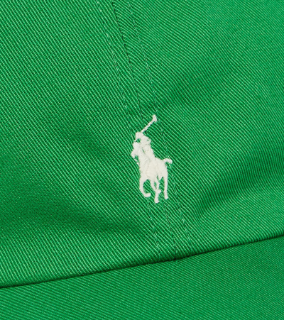 Shop Polo Ralph Lauren Logo Baseball Cap In Green