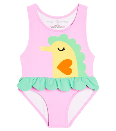 Shop Stella Mccartney Baby Printed Swimsuit In Pink