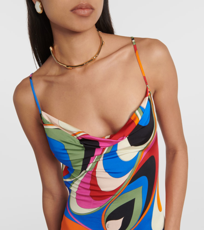 Shop Pucci Onde Maxi Dress In Multicoloured
