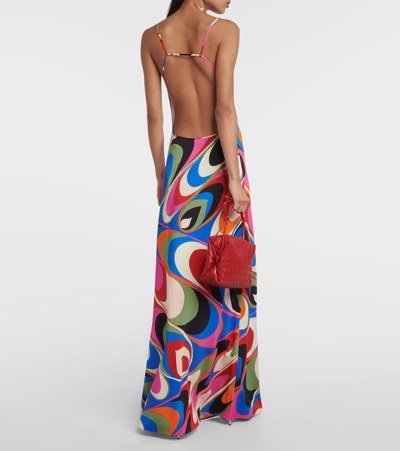 Shop Pucci Onde Maxi Dress In Multicoloured