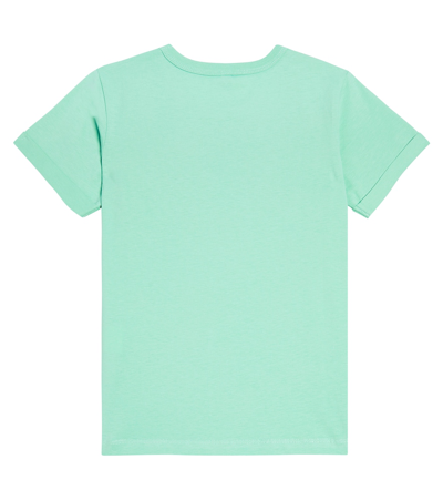 Shop Stella Mccartney Printed Cotton T-shirt In Green