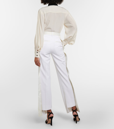 Shop Victoria Beckham High-rise Straight Pants In White
