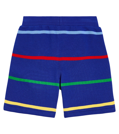 Polo Ralph Lauren Printed Cotton-blend Fleece Shorts In Blue