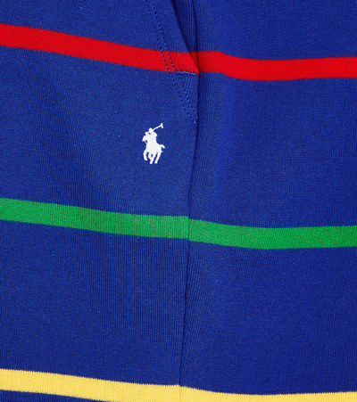 Polo Ralph Lauren Printed Cotton-blend Fleece Shorts In Blue