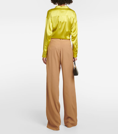 Taller Marmo High-rise Wide-leg Pants In Brown